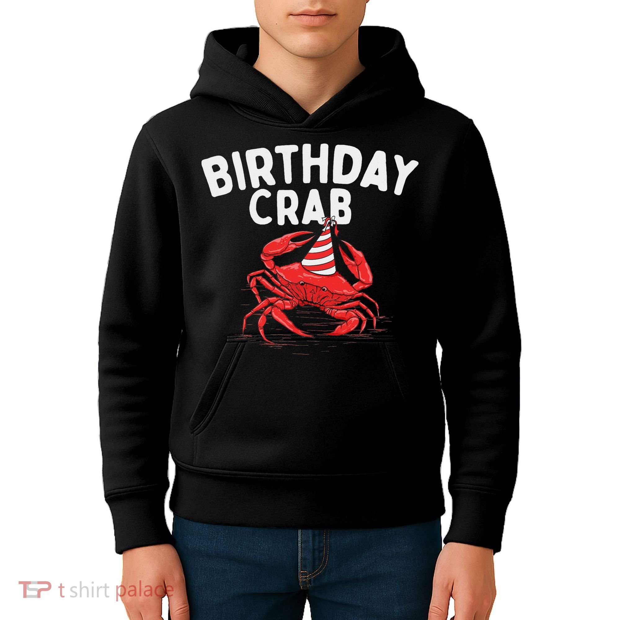 Birthday Crab Crustacean Animal Lover Beach Seafood Kids Hoodie