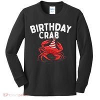 Birthday Crab Crustacean Animal Lover Beach Seafood Kids Long Sleeve Shirt thumb 0