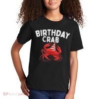 Birthday Crab Crustacean Animal Lover Beach Seafood Kids T-Shirt thumb 2