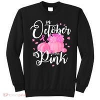 Breast Cancer Cute In October We Wear Pink Awareness Long Sweatshirt thumb 0
