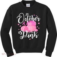 Breast Cancer Cute In October We Wear Pink Awareness Long Kids Sweatshirt thumb 0