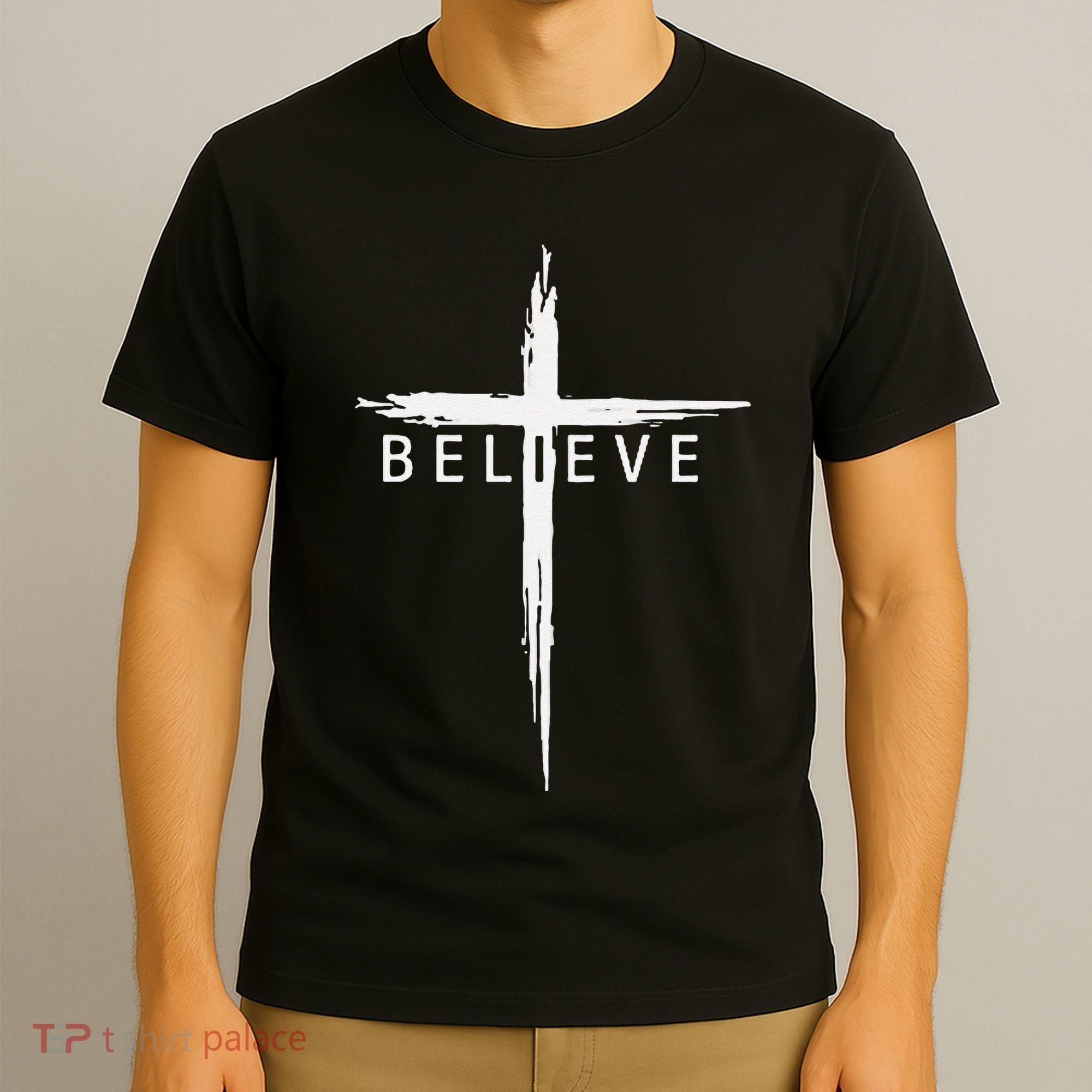 Believe Christian Cross Jesus Christ Christians T-Shirt