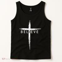 Believe Christian Cross Jesus Christ Christians Tank Top thumb 2