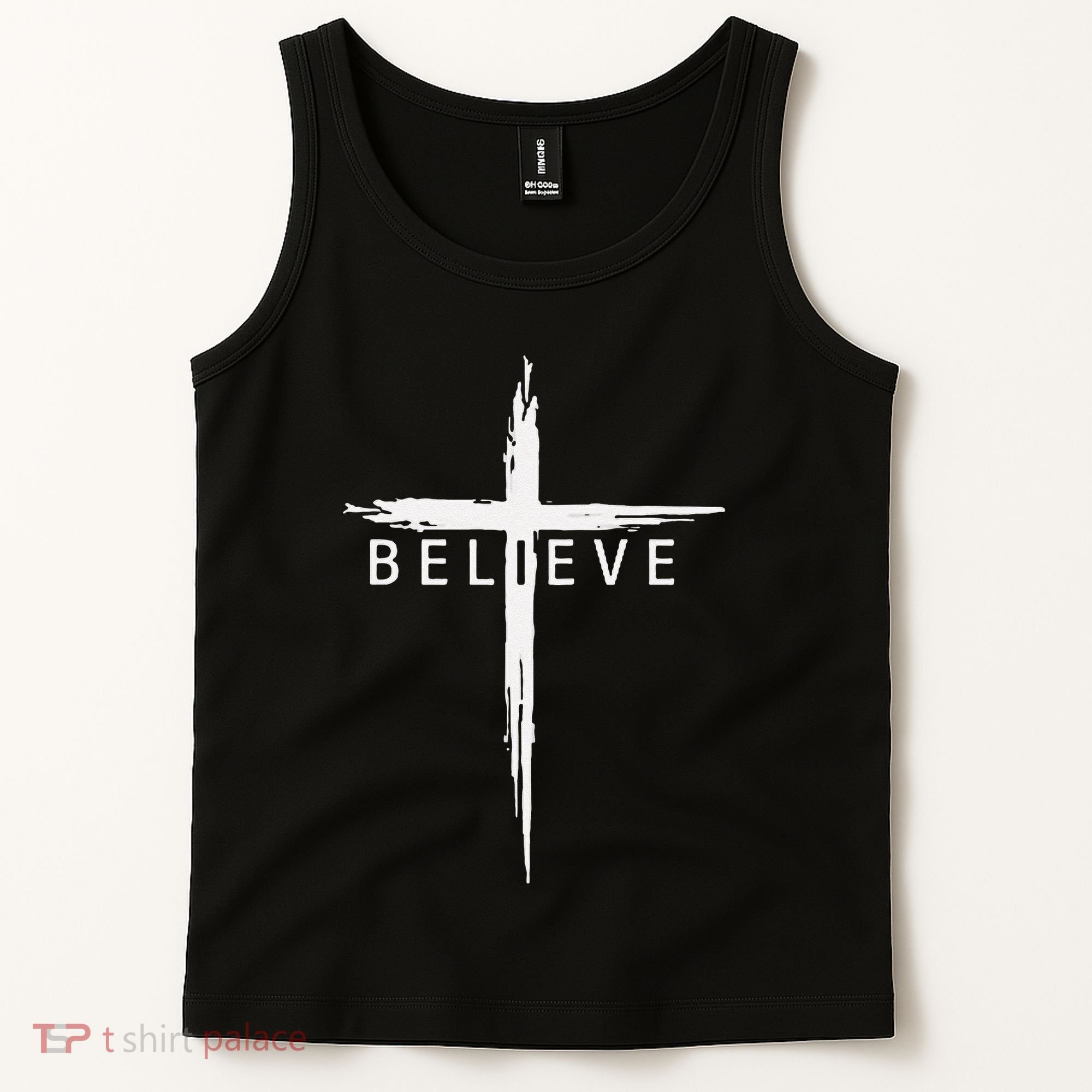 Believe Christian Cross Jesus Christ Christians Tank Top