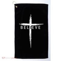 Believe Christian Cross Jesus Christ Christians Golf Towel thumb 0