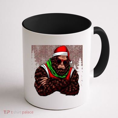 Bigfoot Christmas Cheer Coffee Mug back