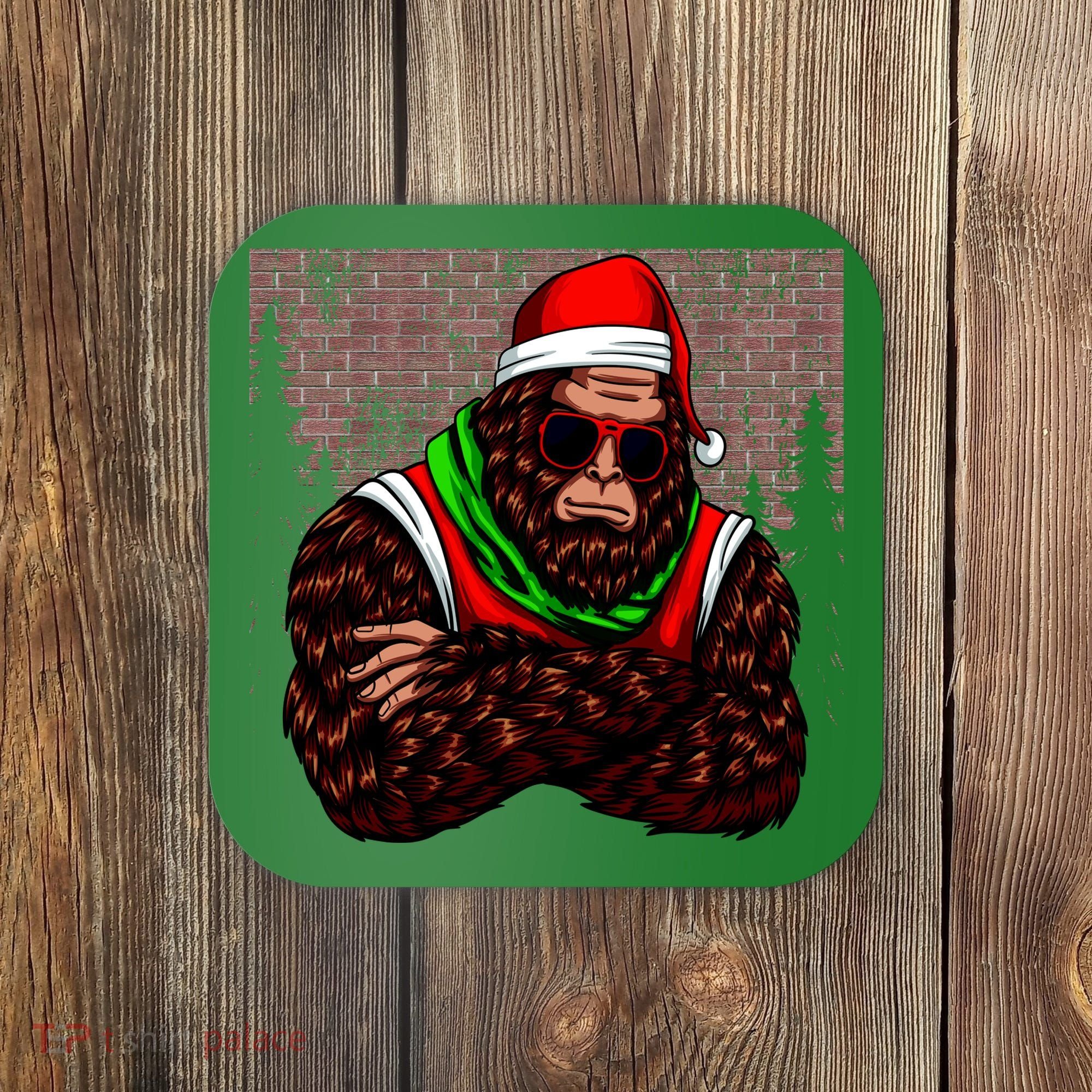 Bigfoot Christmas Cheer Coaster