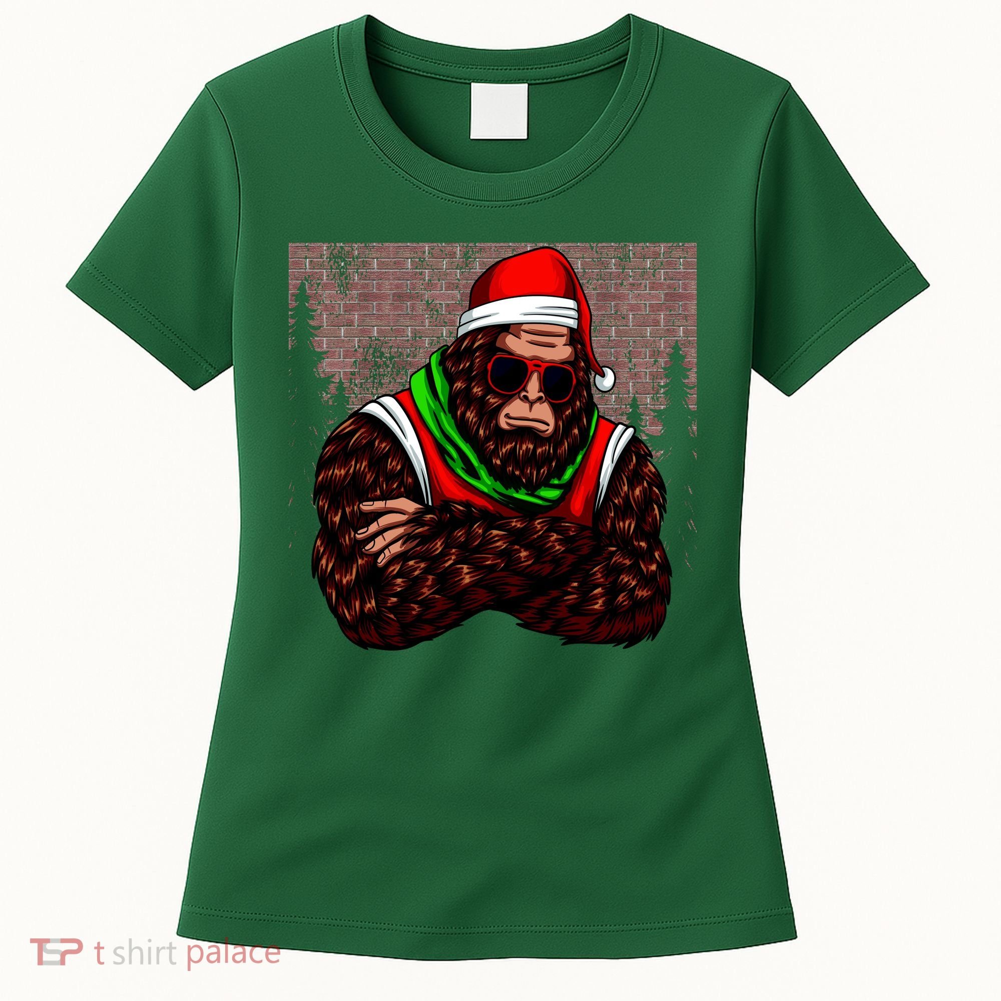 Bigfoot Christmas Cheer Women's T-Shirt