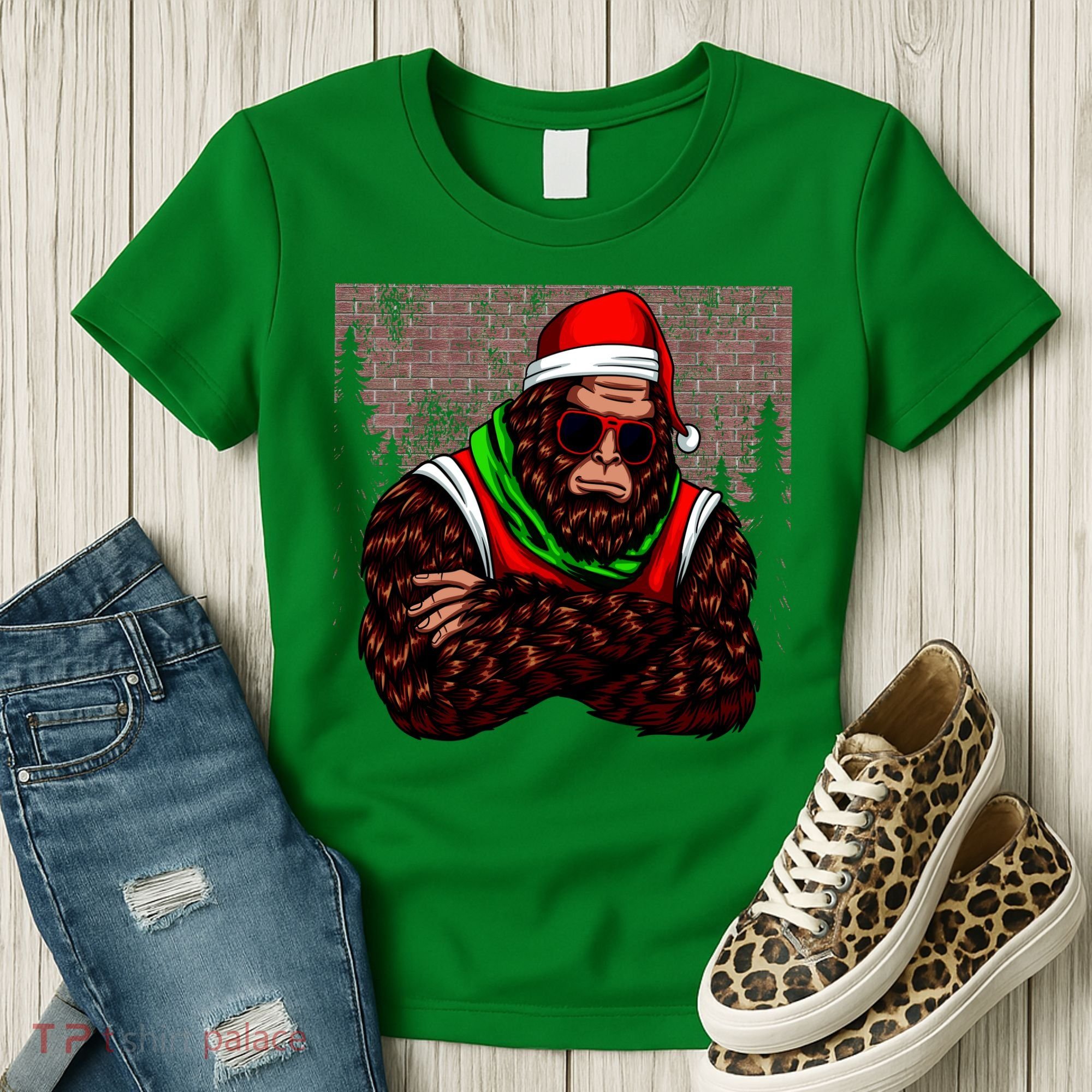 Bigfoot Christmas Cheer Women's T-Shirt