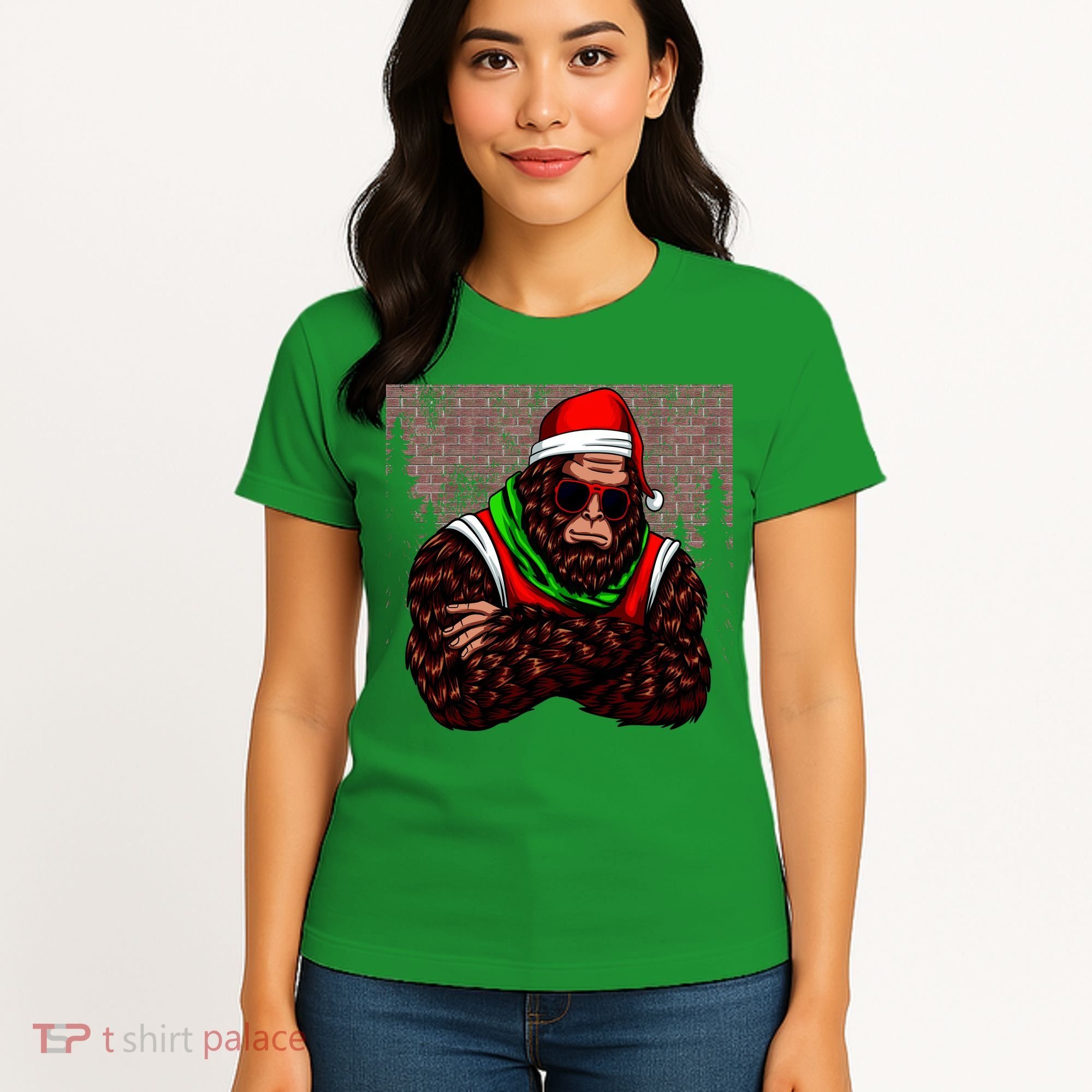 Bigfoot Christmas Cheer Women's T-Shirt