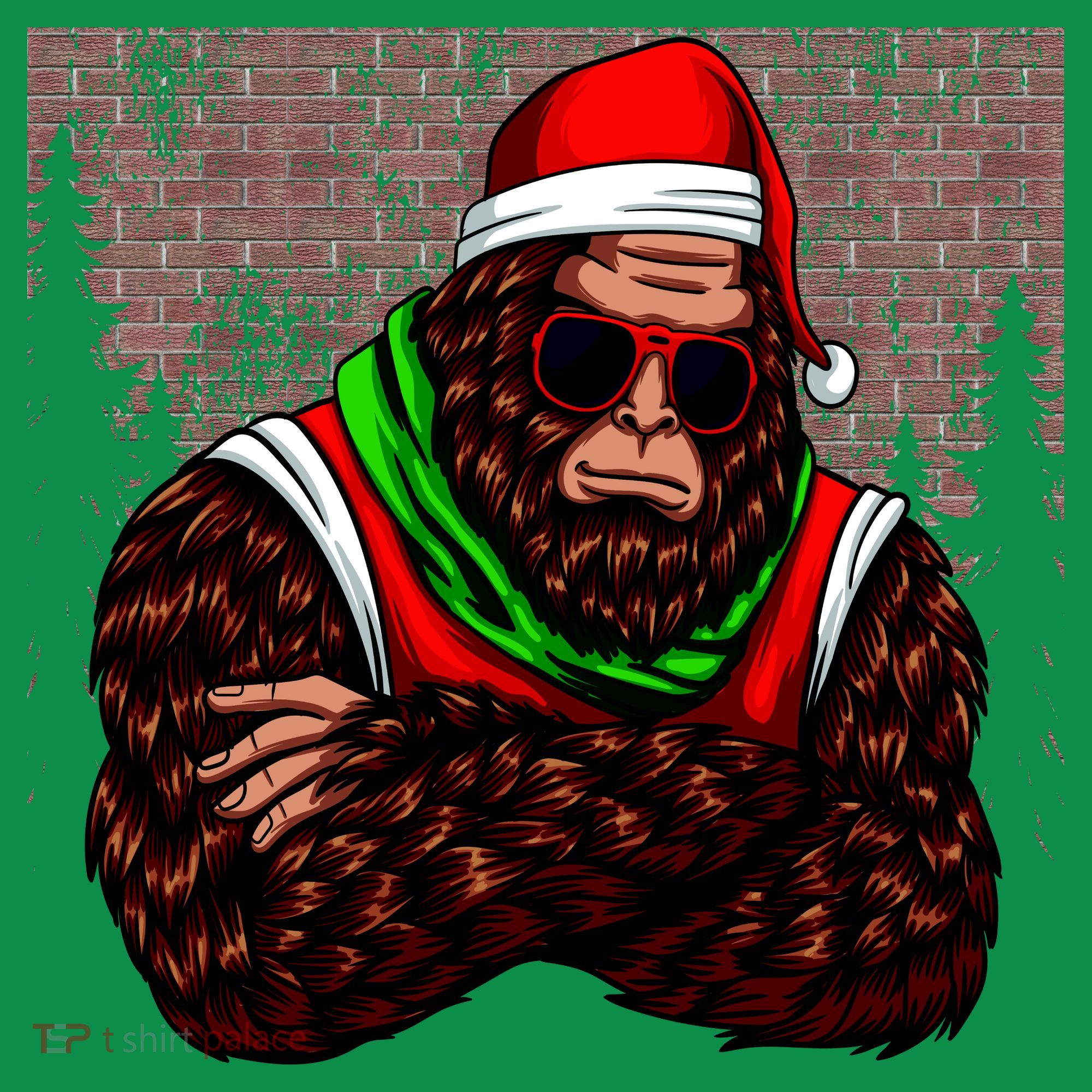 Bigfoot Christmas Cheer Women's T-Shirt