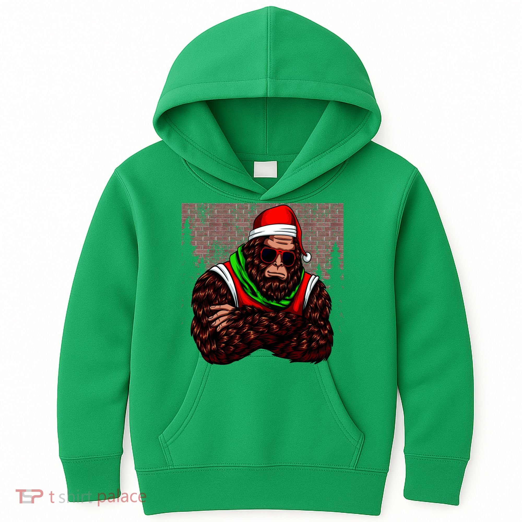 Bigfoot Christmas Cheer Kids Hoodie