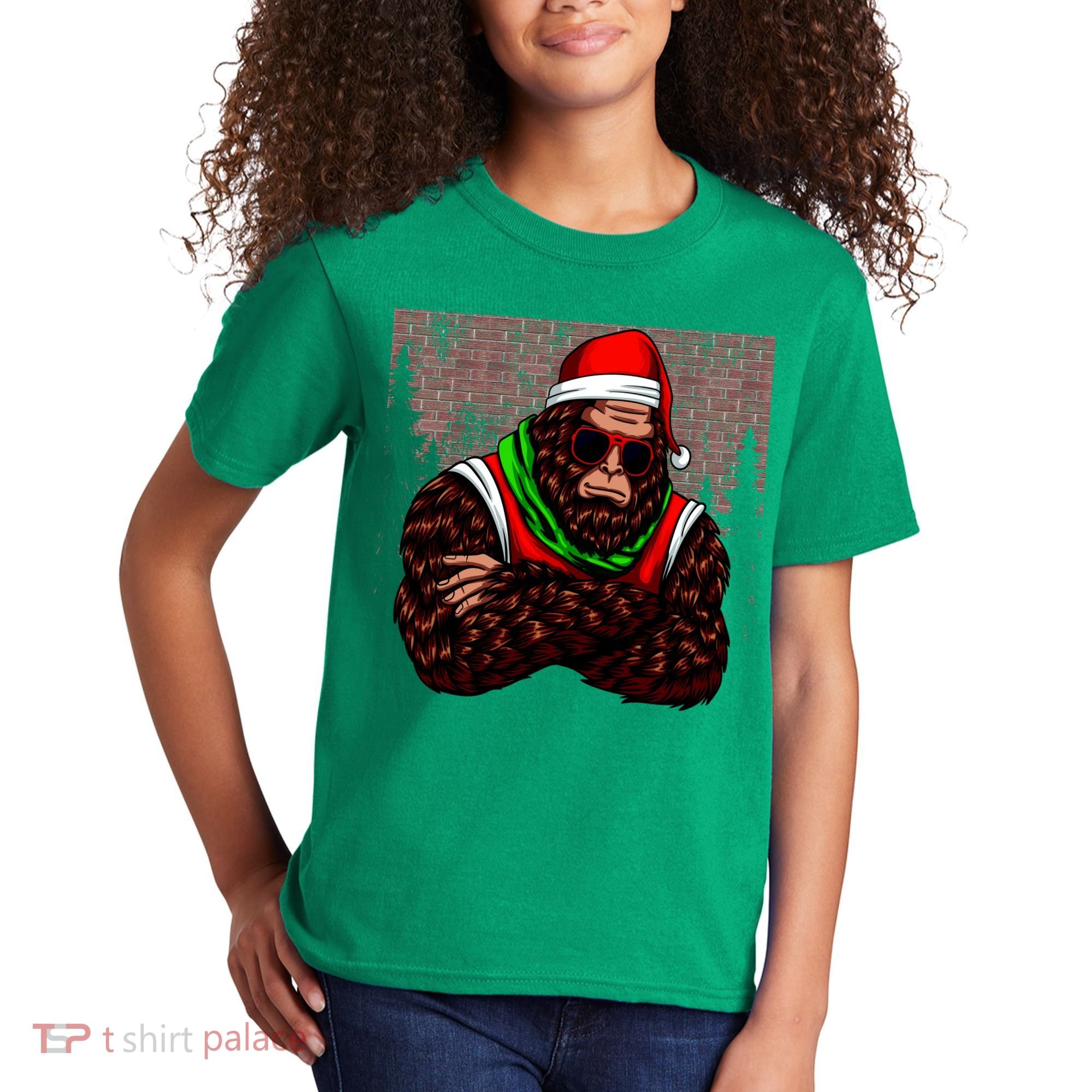 Bigfoot Christmas Cheer Kids T-Shirt
