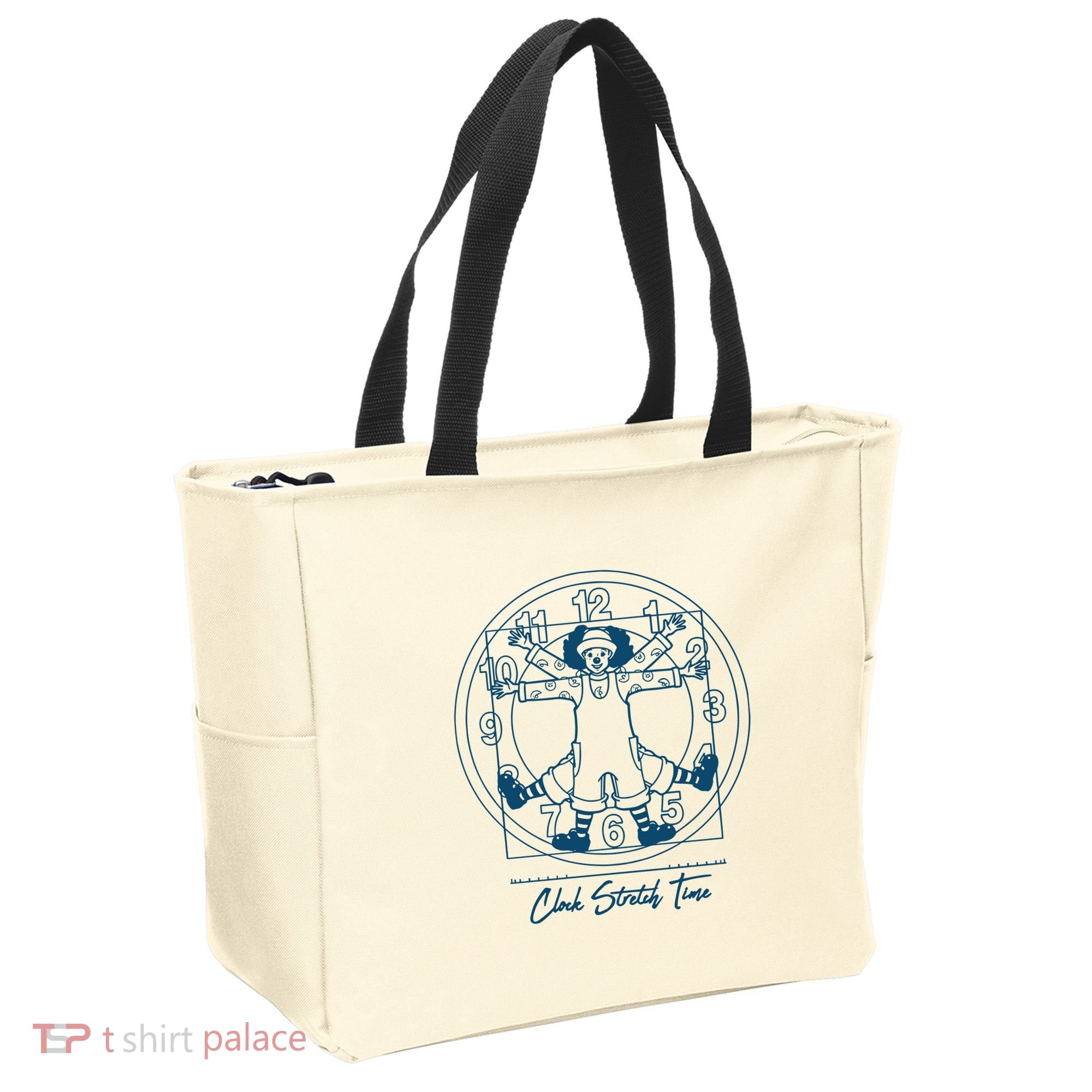 Big Comfy Couch Clock Stretch Time Tote Bag