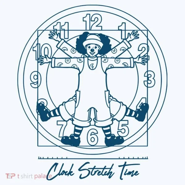 Big Comfy Couch Clock Stretch Time T-Shirt