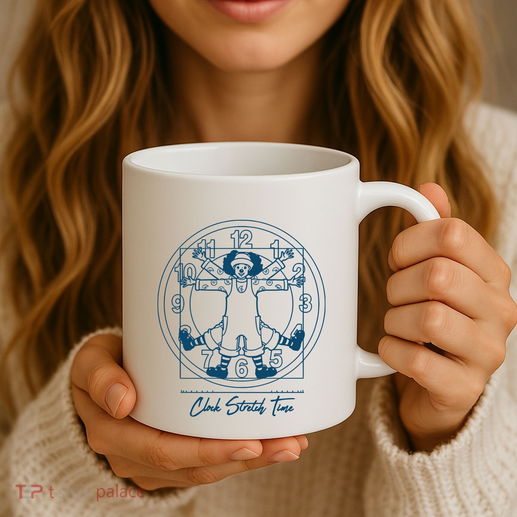 Big Comfy Couch Clock Stretch Time Coffee Mug