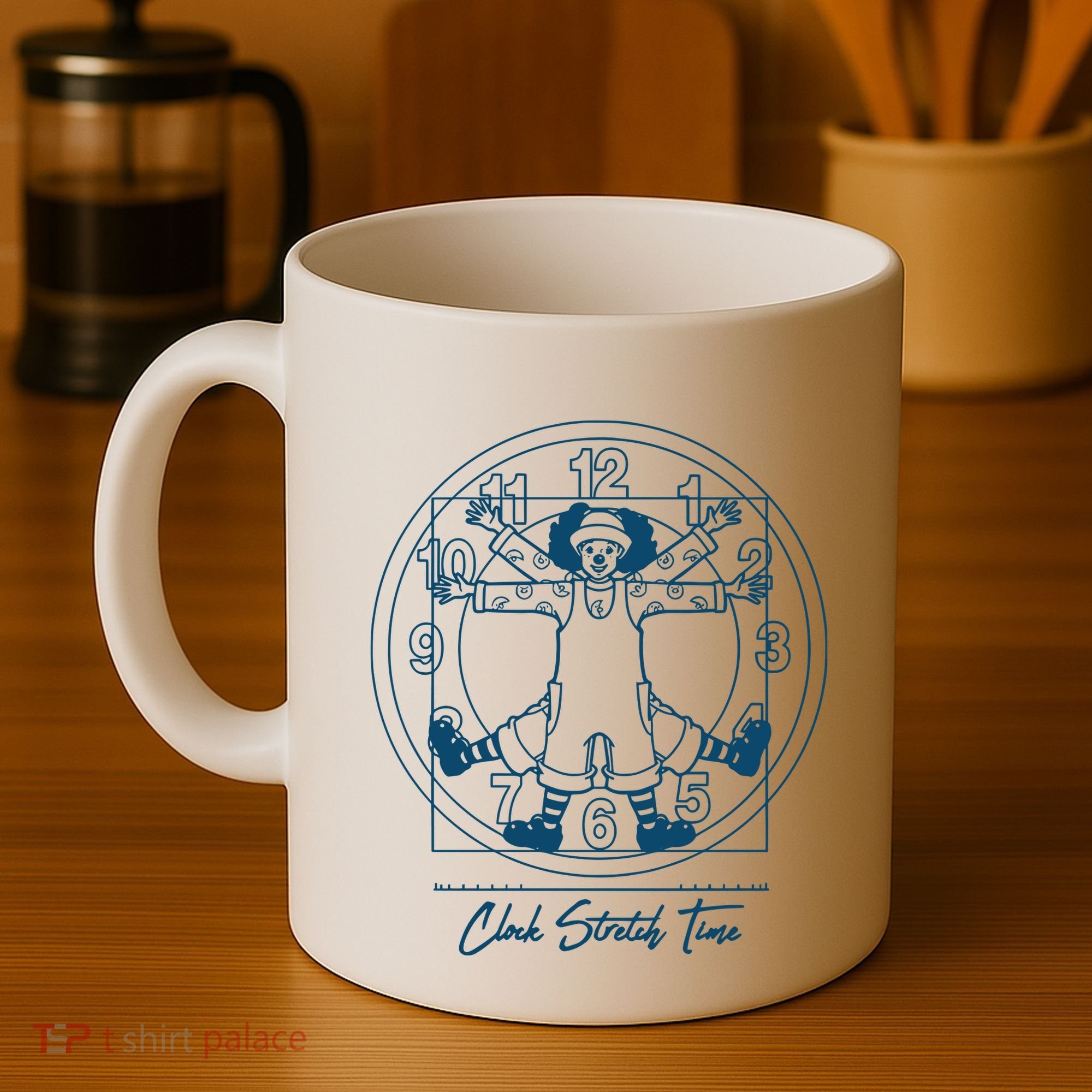 Big Comfy Couch Clock Stretch Time Coffee Mug