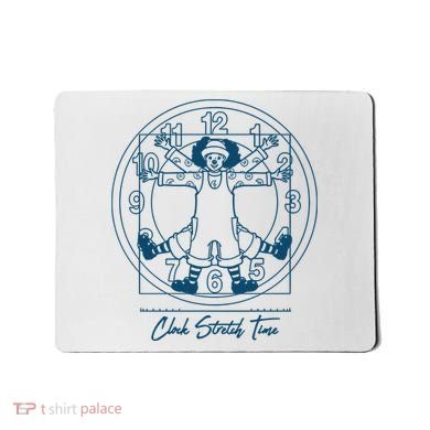 Big Comfy Couch Clock Stretch Time Mousepad