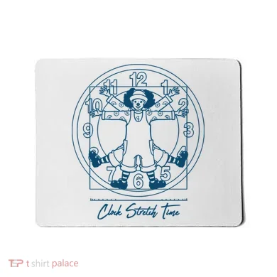 Big Comfy Couch Clock Stretch Time Mousepad
