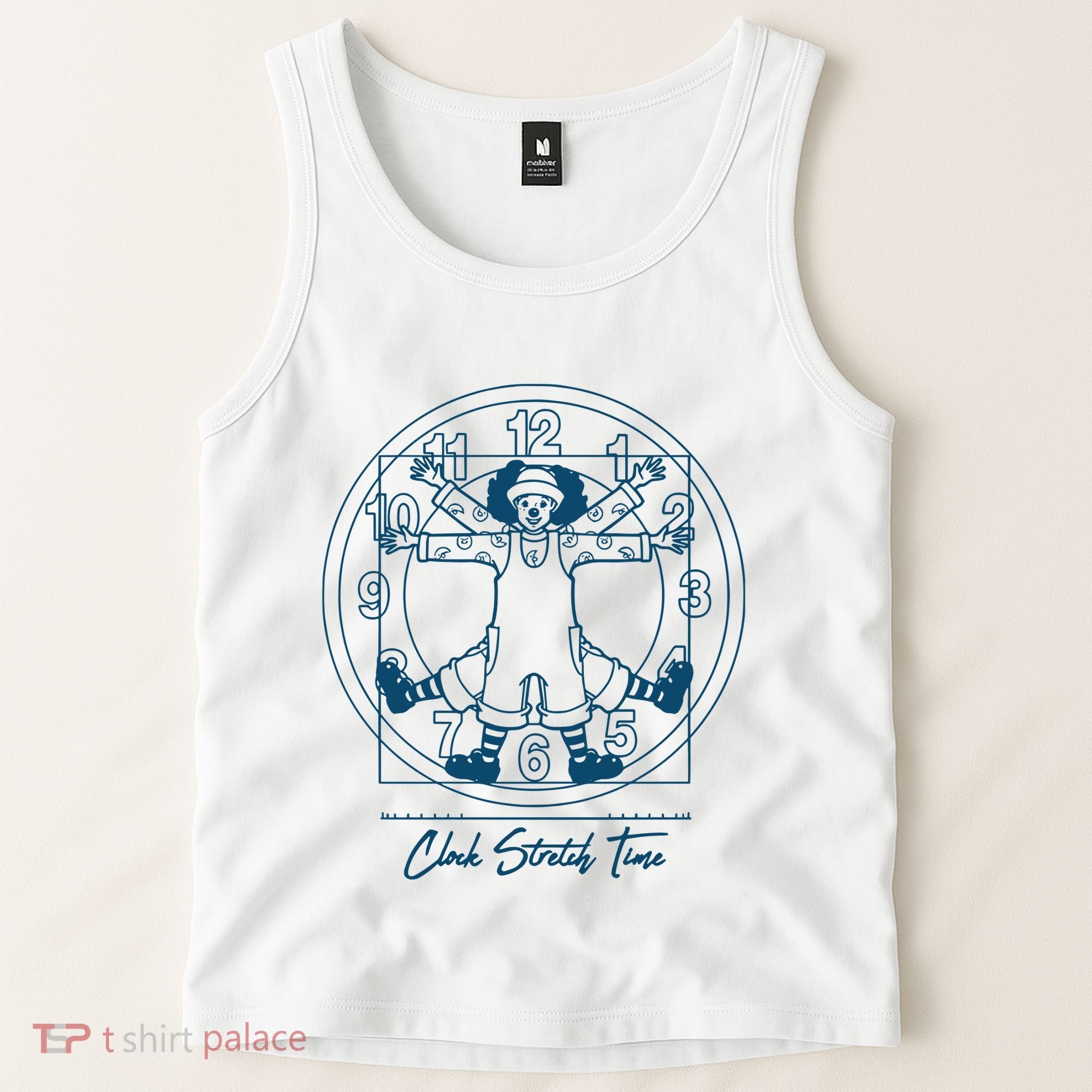 Big Comfy Couch Clock Stretch Time Tank Top