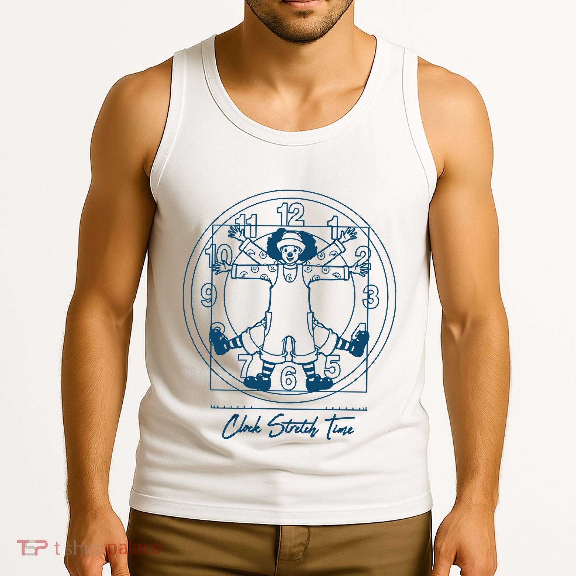 Big Comfy Couch Clock Stretch Time Tank Top
