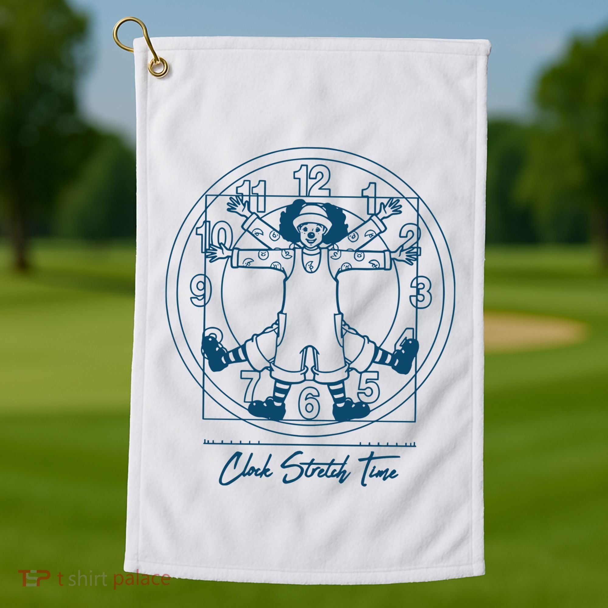 Big Comfy Couch Clock Stretch Time Golf Towel