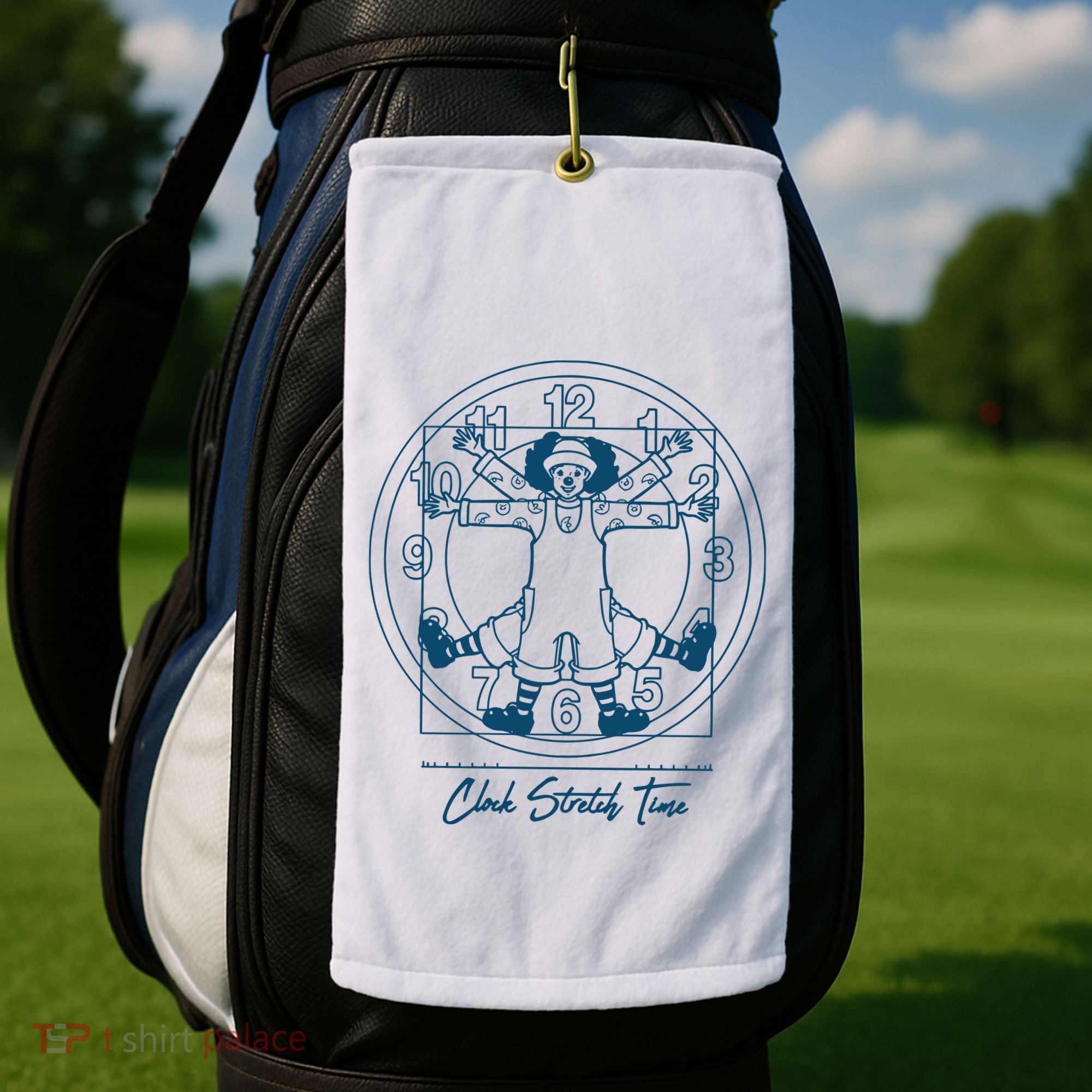 Big Comfy Couch Clock Stretch Time Golf Towel