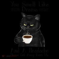 Black Cat Coffee You Smell Like Drama And A Headache Coffee Mug thumb 5