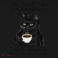 Black Cat Coffee You Smell Like Drama And A Headache Women's Tank Top thumb 5