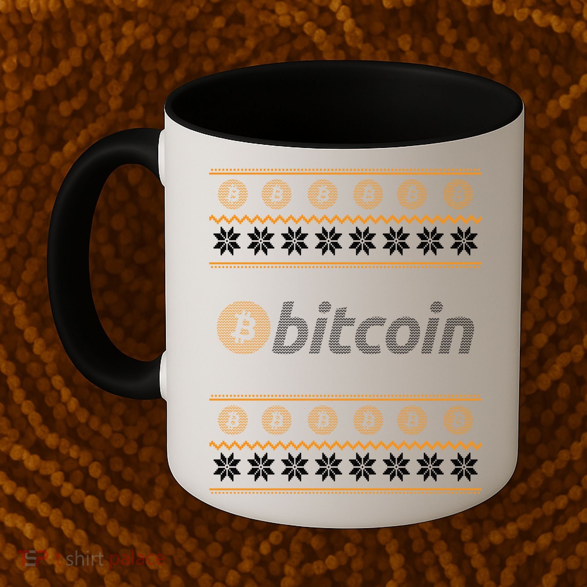 Bitcoin Cryptocurrency Christmas Holiday Coffee Mug