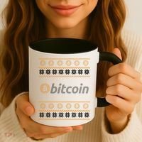 Bitcoin Cryptocurrency Christmas Holiday Coffee Mug thumb 3