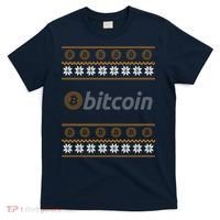 Bitcoin Cryptocurrency Christmas Holiday T-Shirt thumb 0
