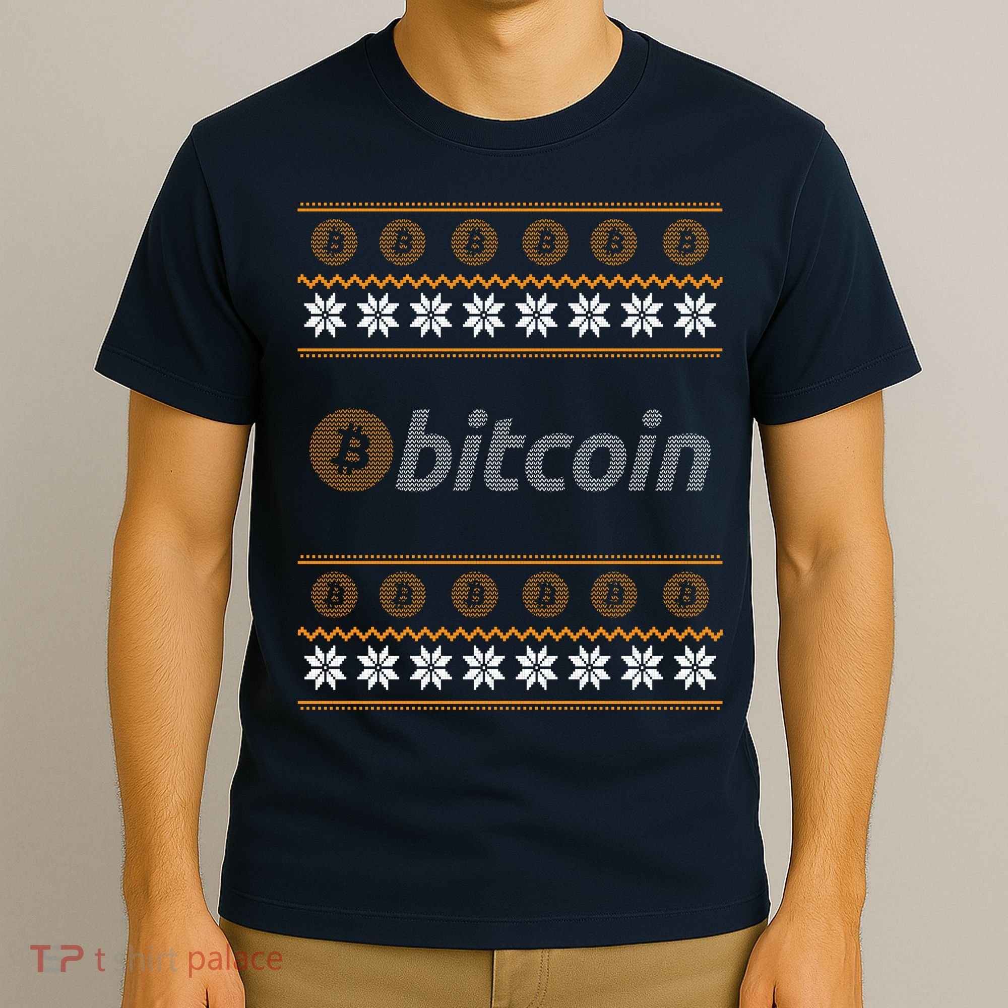 Bitcoin Cryptocurrency Christmas Holiday T-Shirt