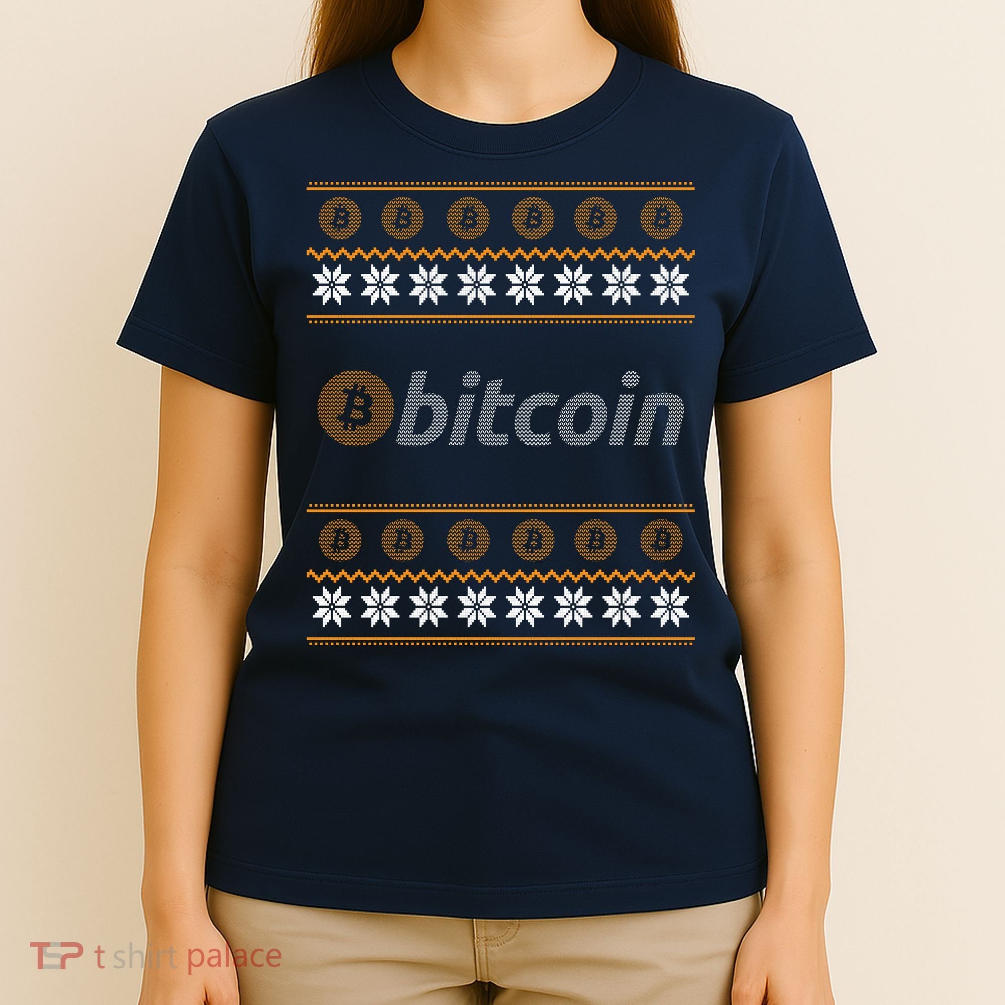 Bitcoin Cryptocurrency Christmas Holiday T-Shirt