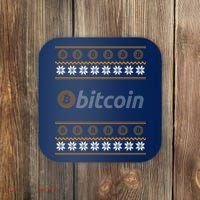 Bitcoin Cryptocurrency Christmas Holiday Coaster thumb 0