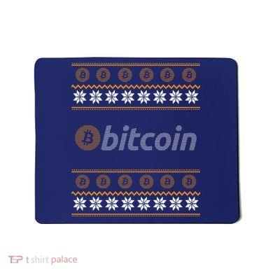 Bitcoin Cryptocurrency Christmas Holiday Mousepad