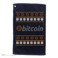 Bitcoin Cryptocurrency Christmas Holiday Golf Towel thumb 0