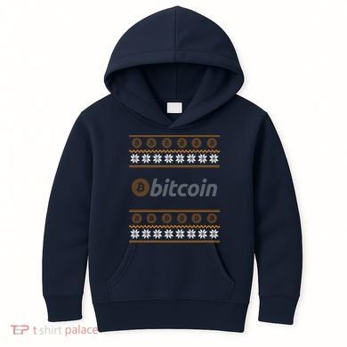 Bitcoin Cryptocurrency Christmas Holiday Kids Hoodie