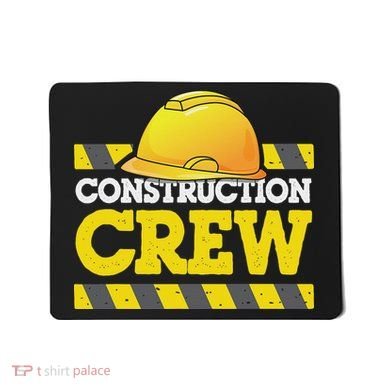 Boy Construction Crew Birthday Party Supplies Group Matching Mousepad