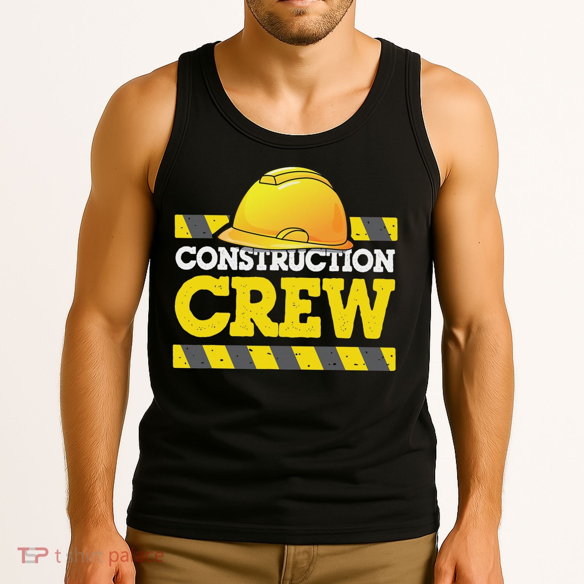 Boy Construction Crew Birthday Party Supplies Group Matching Tank Top