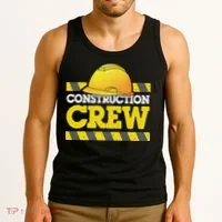 Boy Construction Crew Birthday Party Supplies Group Matching Tank Top thumb 3