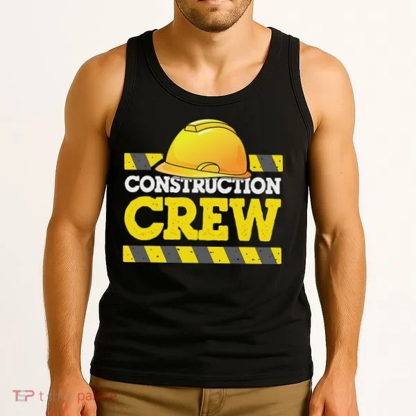 Boy Construction Crew Birthday Party Supplies Group Matching Tank Top