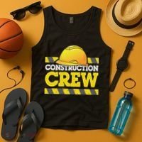 Boy Construction Crew Birthday Party Supplies Group Matching Tank Top thumb 4