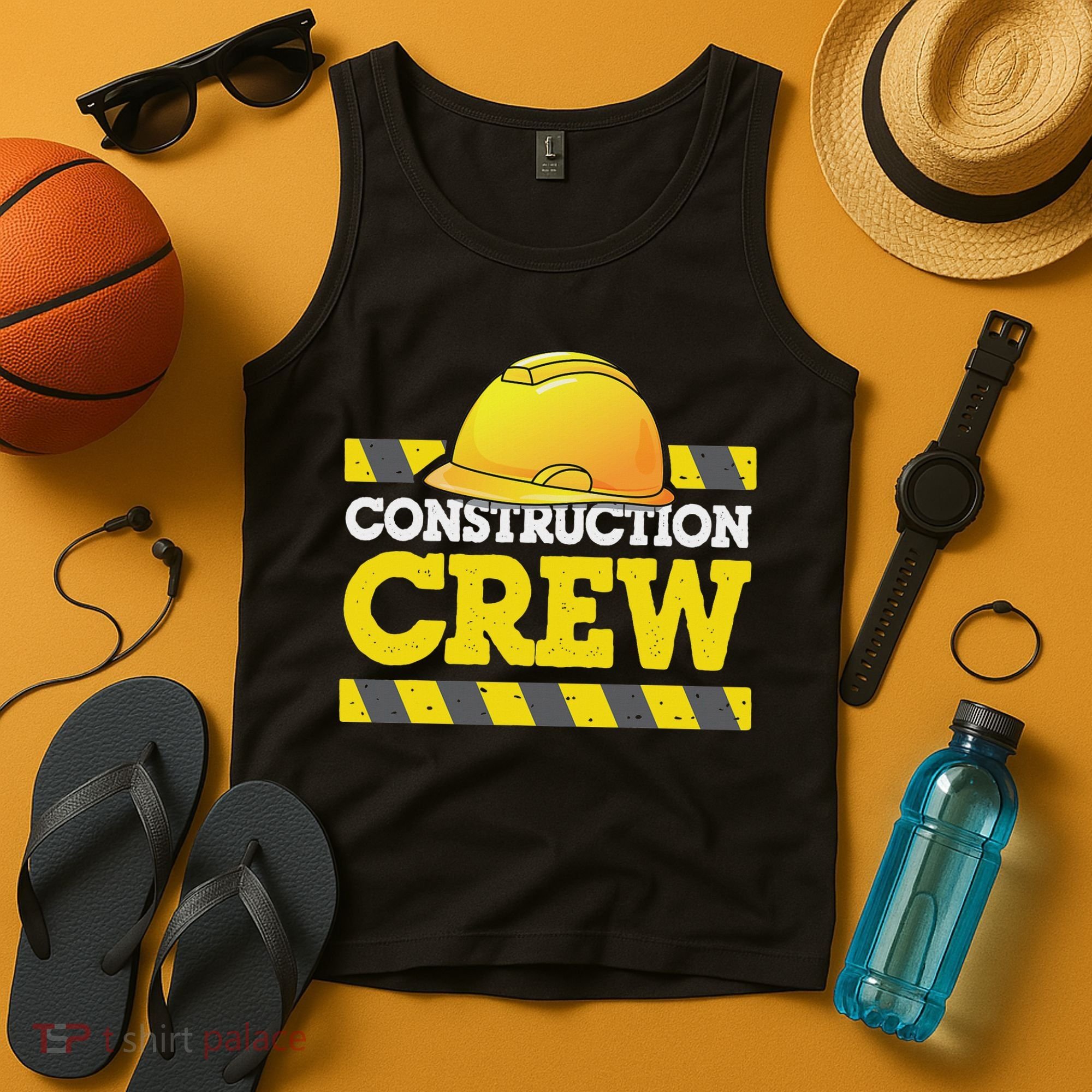 Boy Construction Crew Birthday Party Supplies Group Matching Tank Top