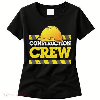 Boy Construction Crew Birthday Party Supplies Group Matching Women's T-Shirt