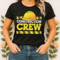 Boy Construction Crew Birthday Party Supplies Group Matching Women's T-Shirt thumb 2