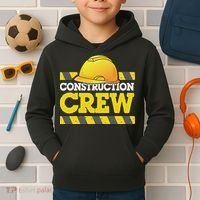 Boy Construction Crew Birthday Party Supplies Group Matching Kids Hoodie thumb 2
