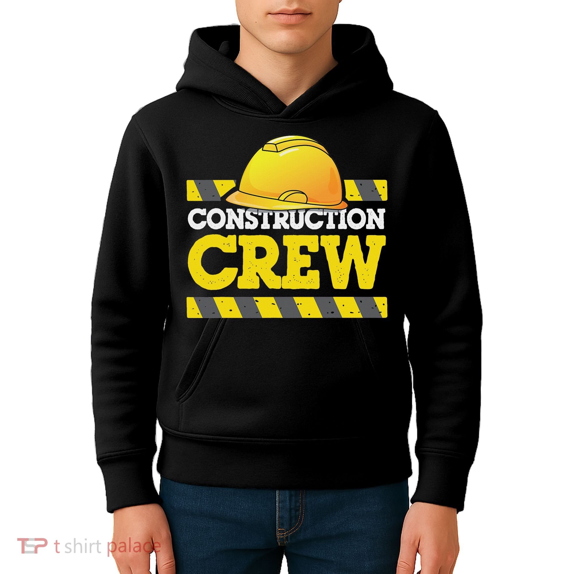 Boy Construction Crew Birthday Party Supplies Group Matching Kids Hoodie