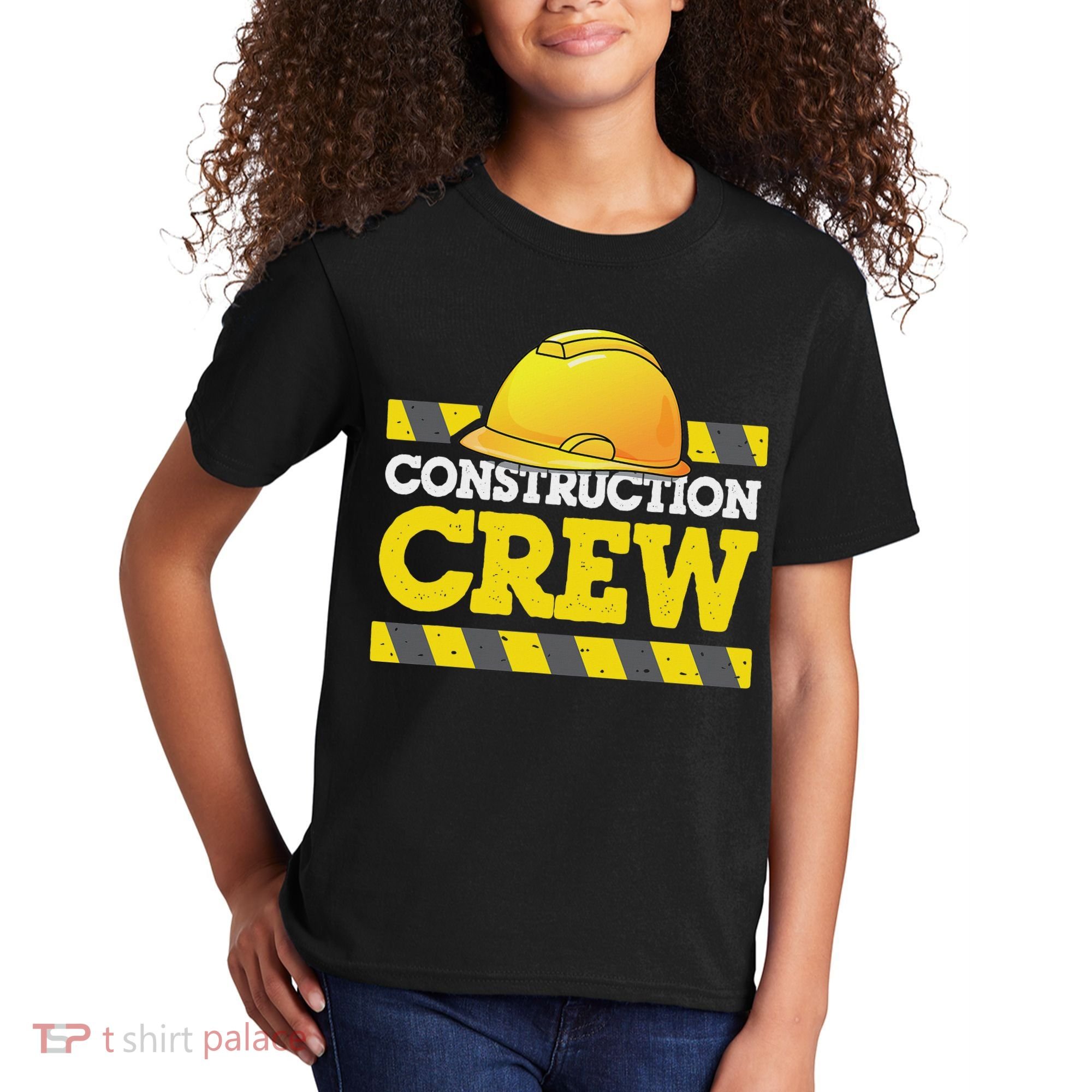 Boy Construction Crew Birthday Party Supplies Group Matching Kids T-Shirt