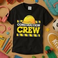 Boy Construction Crew Birthday Party Supplies Group Matching Kids T-Shirt thumb 3